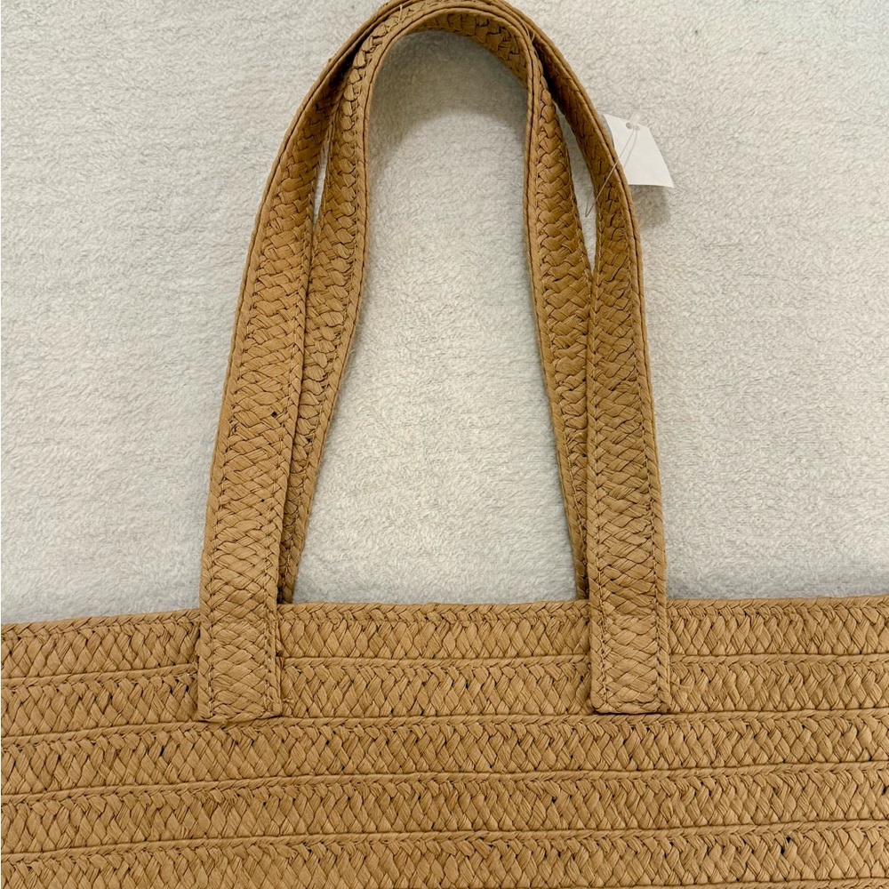 Oversized Straw Tote Bag with Sunshine Embroidery - Picture 7 of 8